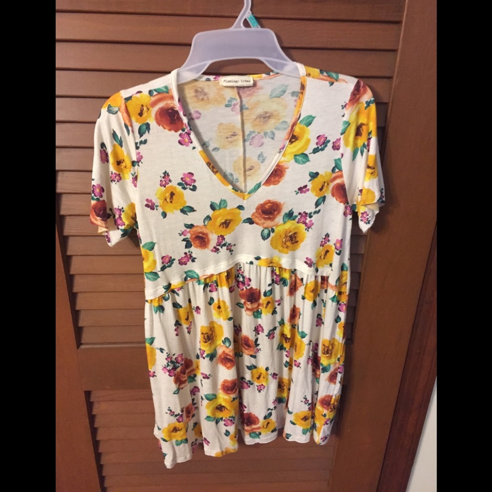 Floral baby doll top